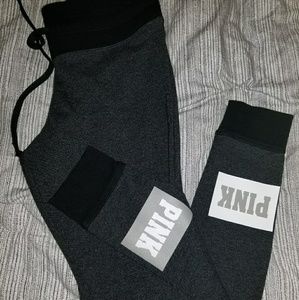 Pink Cotton yoga tights